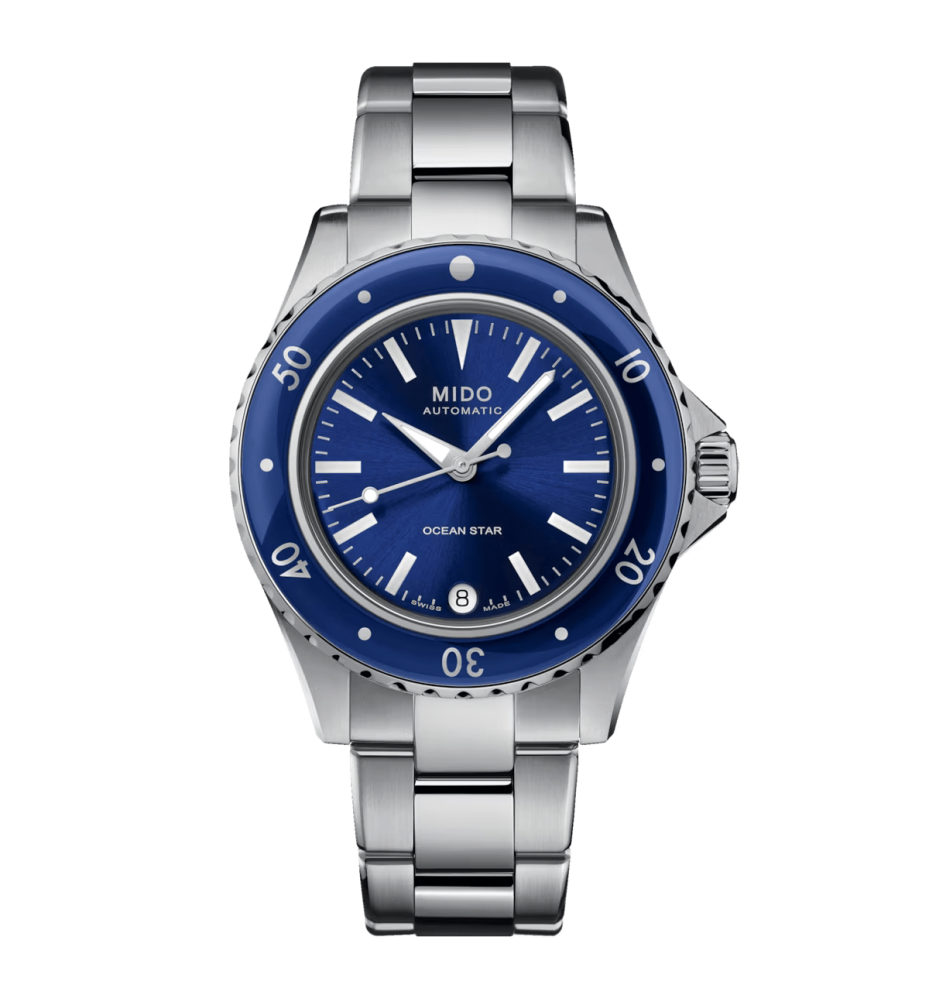 Mido Ocean Star 36.5 quadrante blu cassa acciaio M0262071104100