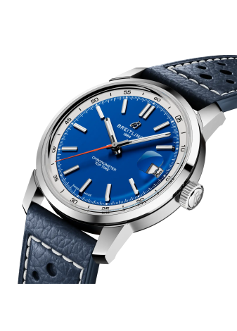 Breitling Top Time B31 38 mm blu cinturino pelle AB3113A71C1X1