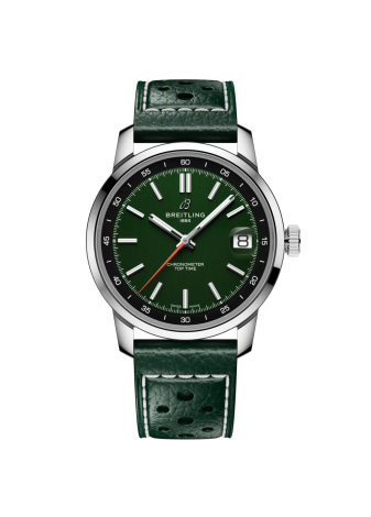 Breitling Top Time B31 38 mm verde cinturino pelle AB3113171L1X1
