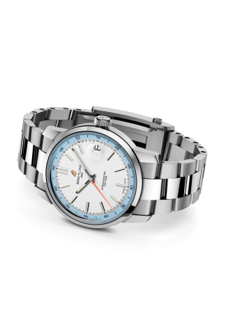Breitling Top Time B31 38 mm bianco bracciale acciaio AB3113281A1A1