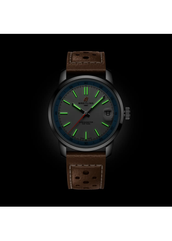 Breitling Top Time B31 38 mm bianco bracciale pelle AB3113281A1X1