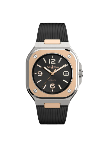 BR-05 Acciaio nero e oro BR05A-BL-STPG/SRB