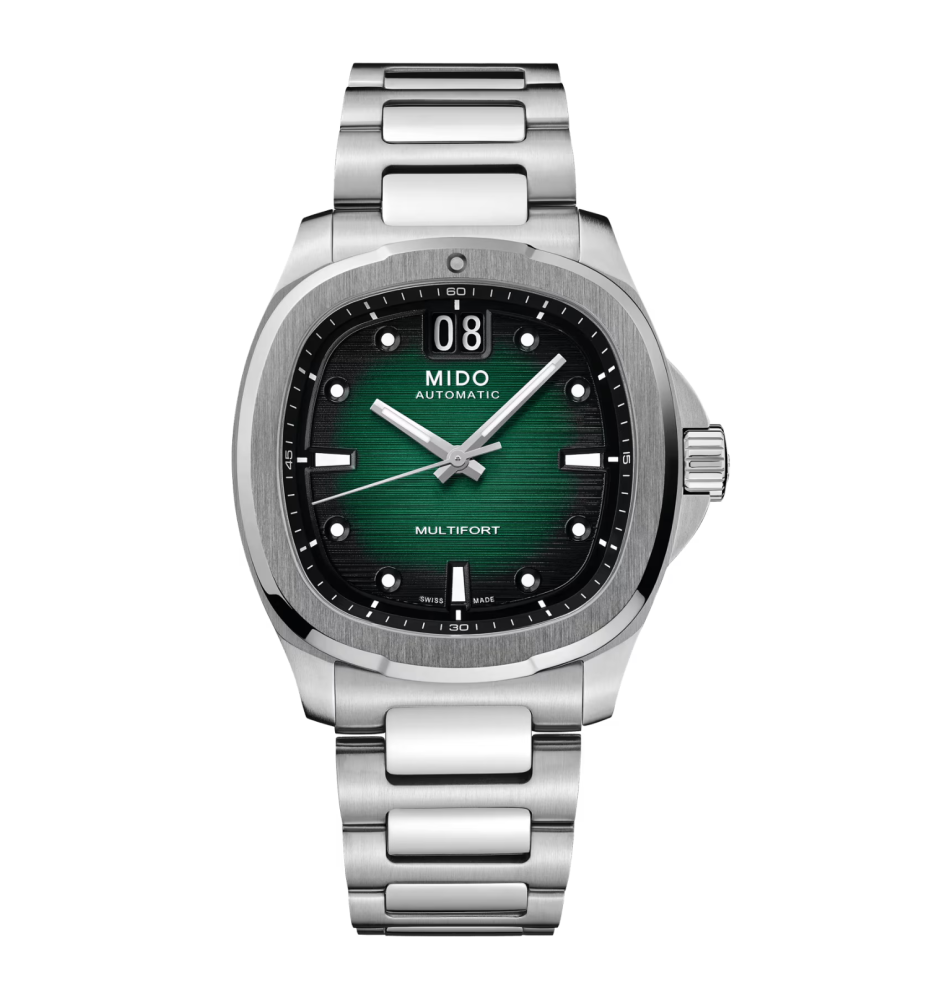 Mido Multifort Tv Big Date quadrante verde M0495261109100