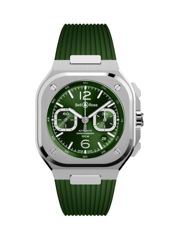 Br 05 Chrono Green Steel  BR05C-GN-ST/SRB
