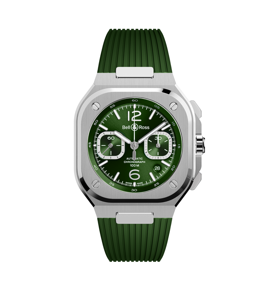 Br 05 Chrono Green Steel  BR05C-GN-ST/SRB