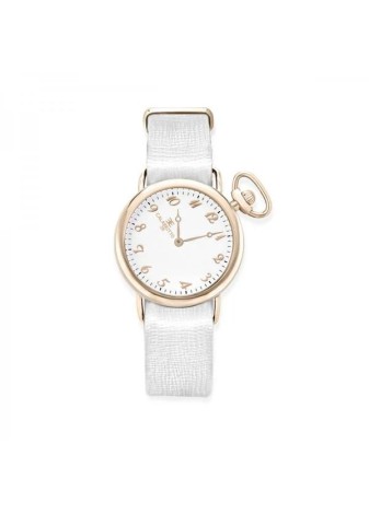 Calabritto28 Orologio 32mm Gold Madreperla Saffiano Bianco
