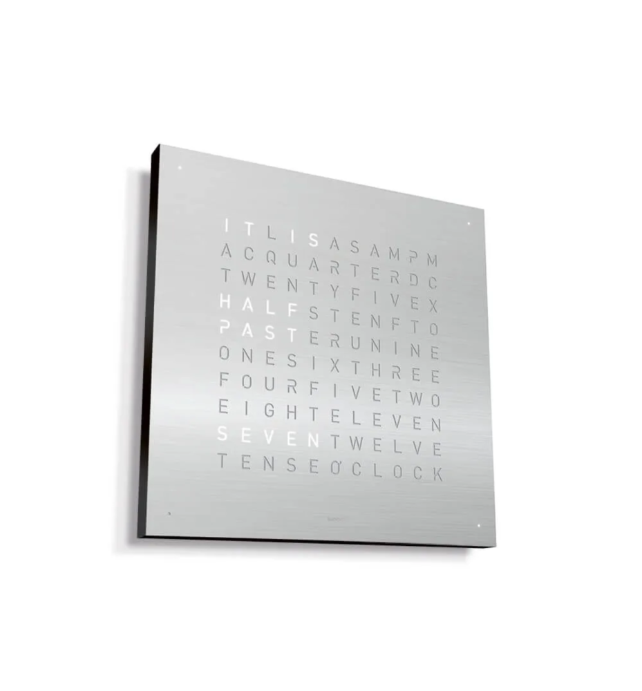 QLOCKTWO Earth 45 STAINLESS STEEL