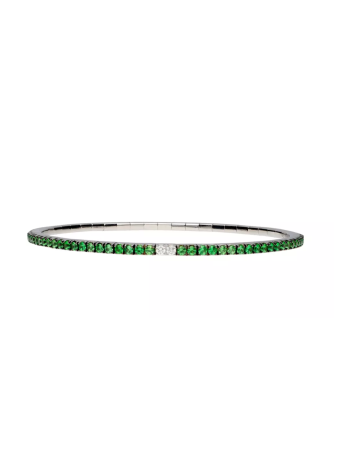 Bracciale Demeglio Extensible Tennis - HULK tsavorite,diamanti bianchi
