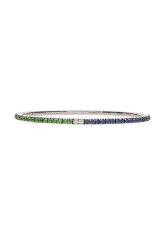 Bracciale Demeglio Extensible Tennis - tsavorite, zaffiri, diamanti bi
