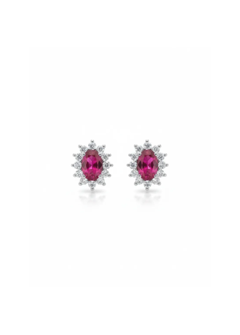 Recarlo Orecchini Rubino e Diamanti ct0.44 E03CC015/RB035
