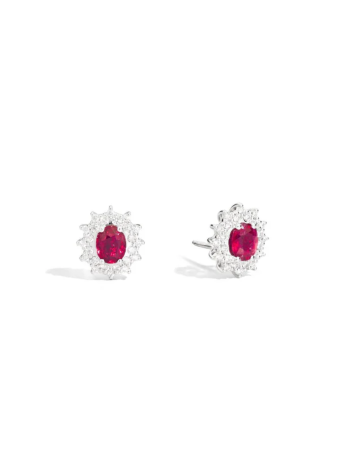 Recarlo Orecchini Rubino e Diamanti ct0.27 E77CC001/RB