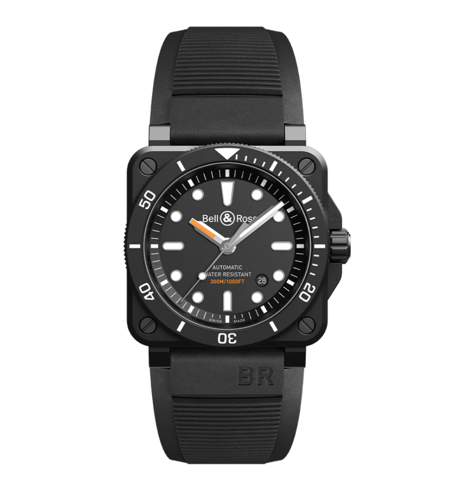 Orologio Br 03 92 Diver Black Matte 42 mm BELL&ROSS BR0392-D-BL-CE/SRB