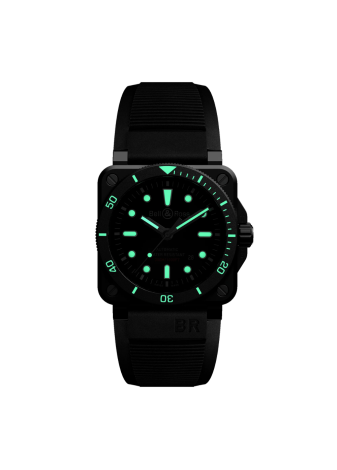 Orologio Br 03 92 Diver Black Matte 42 mm BELL&ROSS BR0392-D-BL-CE/SRB