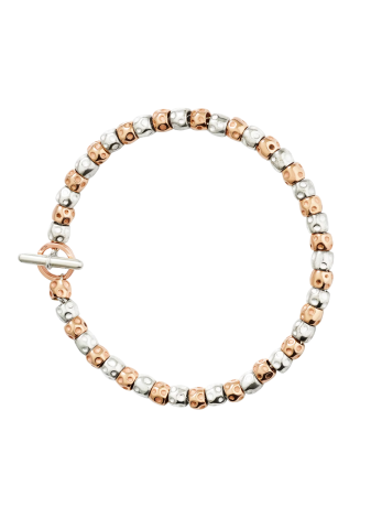 DoDo - Bracciale Granelli Argento e Oro Rosa