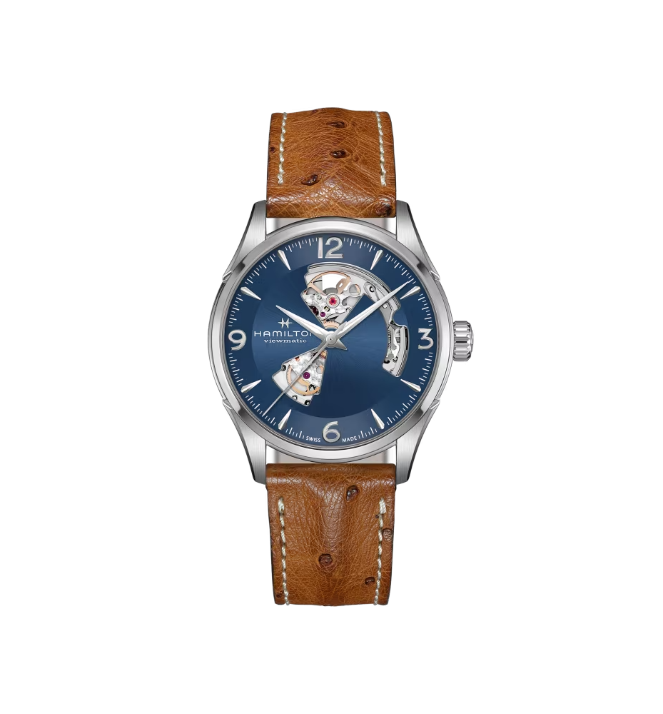 Hamilton Jazzmaster Open Heart Auto 42 mm quadrante blu h32705041