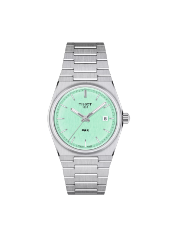 Tissot Prx 35 mm quarzo quadrante verde chiaro T1372101109100