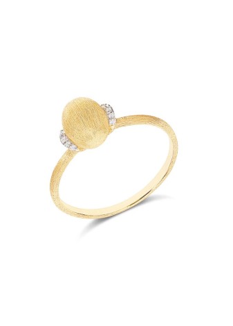 Anello dancing elite con boule in oro e accenti di diamante piccolo
