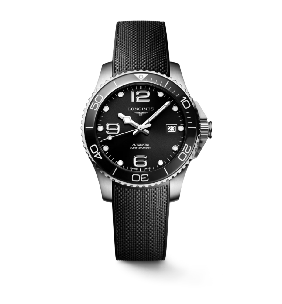 Longines Hydroconquest 39 mm Ceramic quandrante nero L37804569 Longines Hydroconquest 39 mm Ceramic quandrante nero L37804569