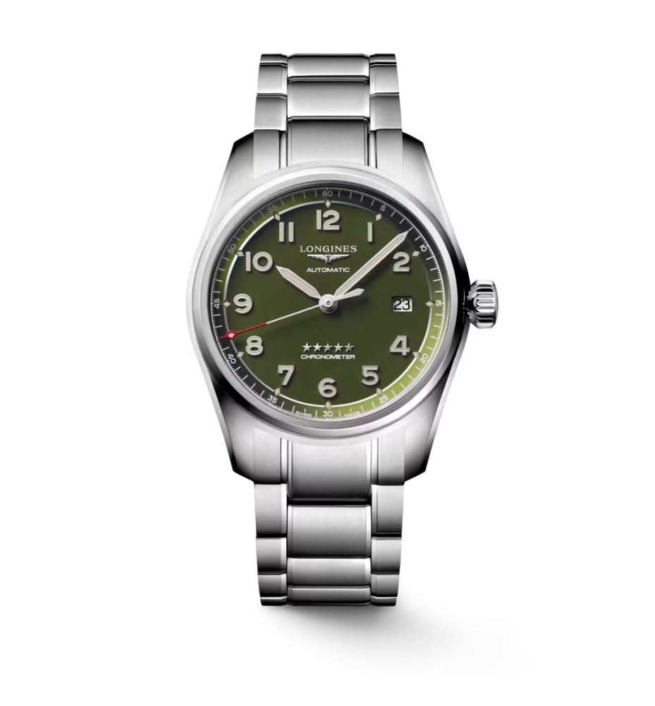 Longines Spirit 40 mm quadrante verde L38104036 Longines Spirit 40 mm quadrante verde L38104036
