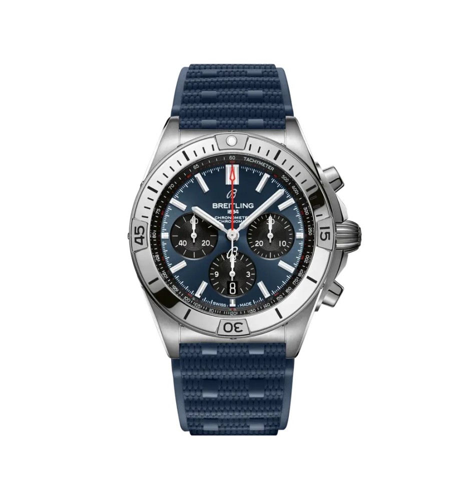 Breitling Chronomat B01 42 bracciale caucciù AB0134101C1S1 Breitling Chronomat B01 42 bracciale caucciù AB0134101C1S1