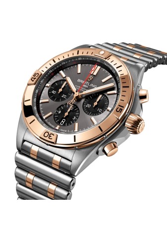 Breitling Chronomat B01 42 bracciale acciaio e oro UB0134101B1U1
