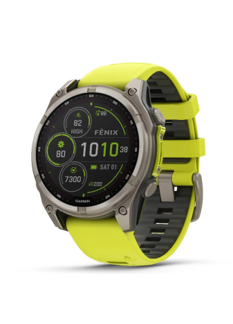 Garmin Fenix8 Solar Titanio Giallo 47 010-02906-21