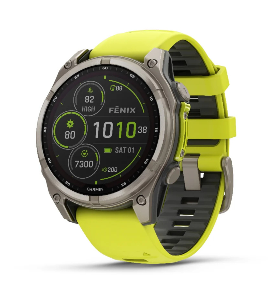 Garmin Fenix8 Solar Titanio Giallo 51 010-02907-21