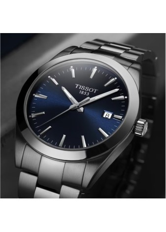 Tissot Gentleman quadrante blu cassa diametro 40 T1274101104100