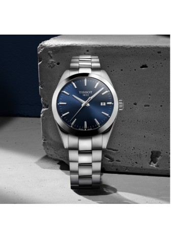 Tissot Gentleman quadrante blu cassa diametro 40 T1274101104100