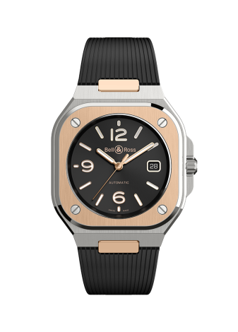 BR-05 Acciaio nero e oro BR05A-BL-STPG/SRB
