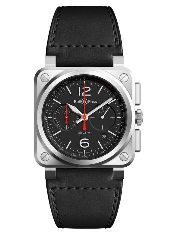 BR-03 Chrono Acciaio Nero BR0394-BLC-ST/SCA