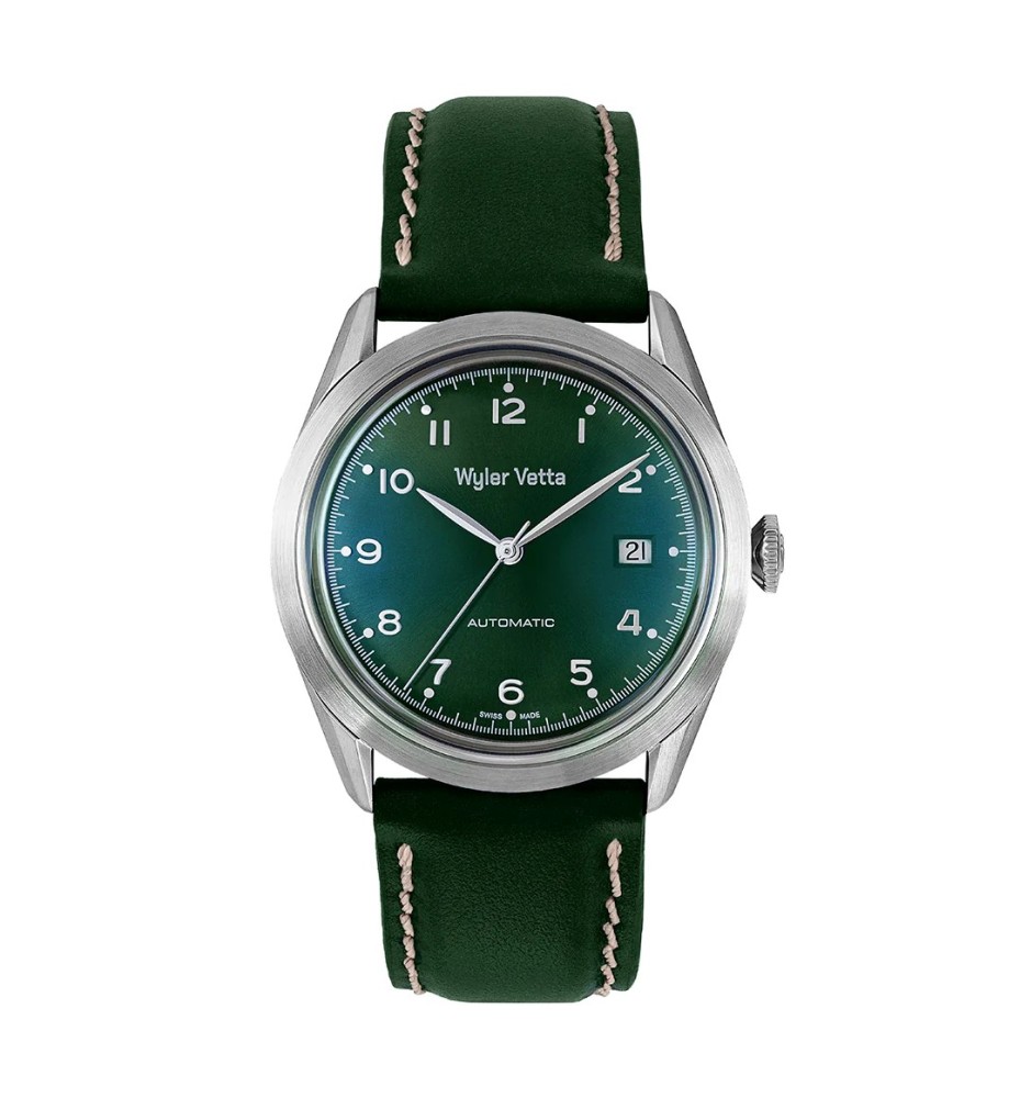 Wyler Vetta Heritage 39 mm quadrante verde cinturino pelle WV0298 Wyler Vetta Heritage 39 mm quadrante verde cinturino pelle WV0298