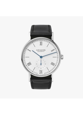 Nomos Ludwig  38 Datario quadrante bianco cinturino pelle 231