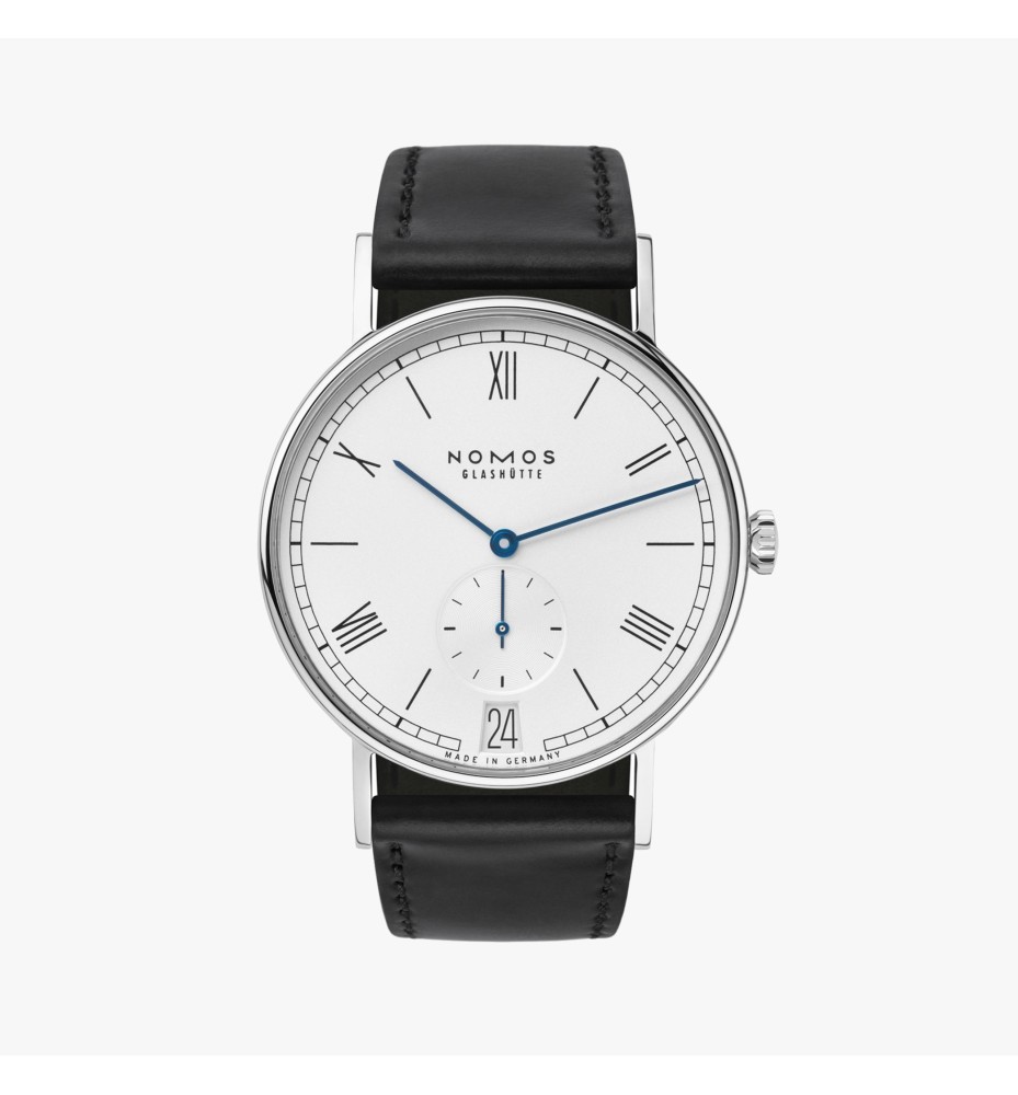 Nomos Ludwig  38 Datario quadrante bianco cinturino pelle 231