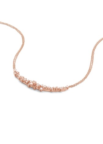 Collana Mimosa in oro rosa con diamanti e diamanti brown 20087875