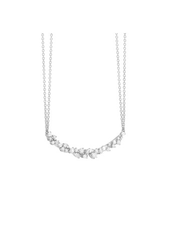 Collana Mimosa in oro bianco con diamanti 20086885