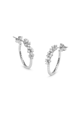 Cerchi Mimosa in oro bianco con diamanti 20078493