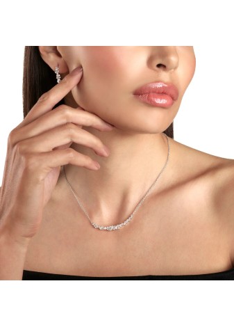 Cerchi Mimosa in oro bianco con diamanti 20078493