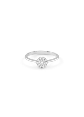 Anello Margherita in oro bianco con diamanti
