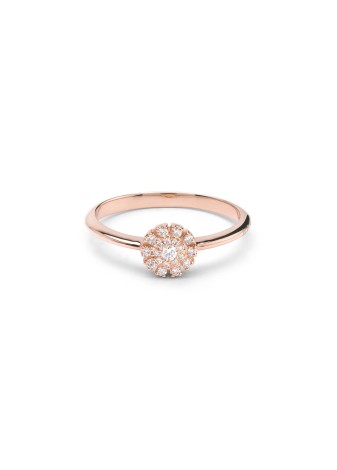 Anello Margherita in oro rosa con diamanti