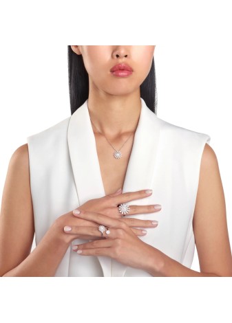 Anello Margherita in oro bianco con diamanti 20102419