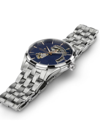 Hamilton Jazzmaster Open Heart Auto quadrante blu H32675140