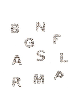 Filodellavita 13 fili in Argento 925 e Oro 9kt e iniziale con diamanti