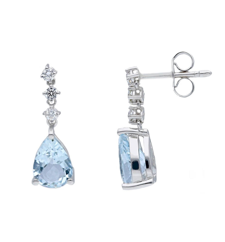 Orecchini Acqua Marina OR179BK - Ferrara Gioielli