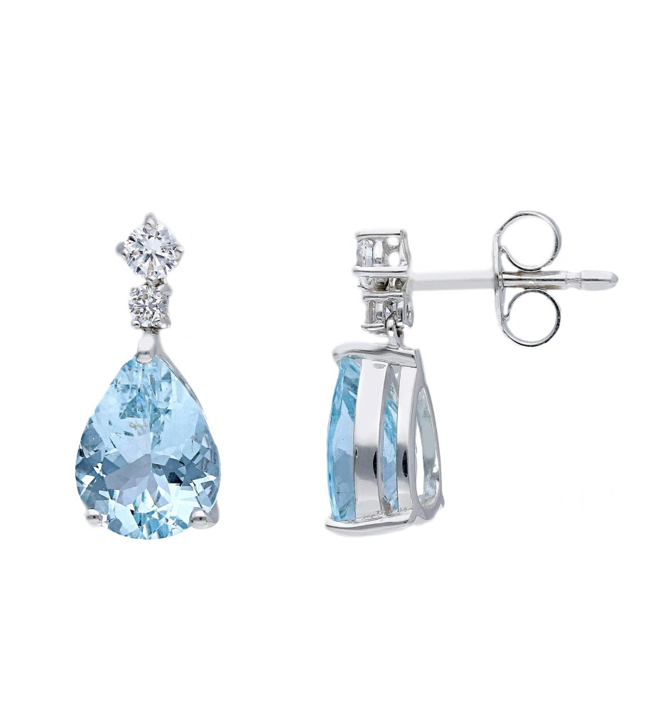 Orecchini Acqua Marina OR759BK - Ferrara Gioielli