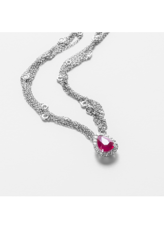 Collana Goccia Rubino UNICO6728 - Ferrara Gioielli