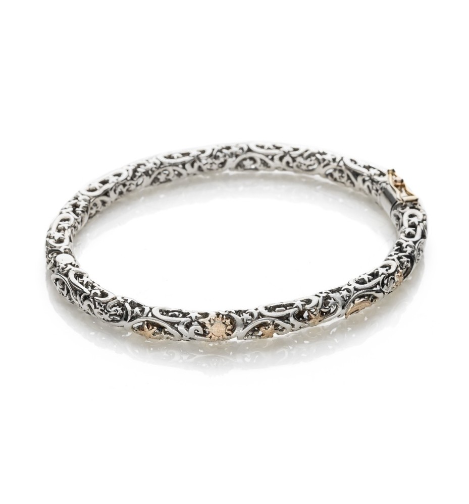 Bracciale DeNobili Polvere di Stelle rigido argento e oro BR1124