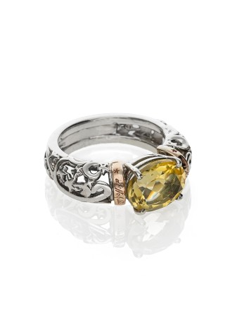 Anello DeNobili Polvere di Stelle cupola pietra azzurra AN1124