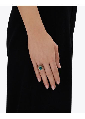 Anello Reverse medio double face con labradorite