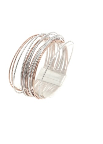 Bracciale Pesavento multifili in argento bicolore DNA SPRING WDNAD370